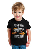 Pumpkin Smasher Truck Tractor I'm Digging Halloween Toddler Kids Shirts Set