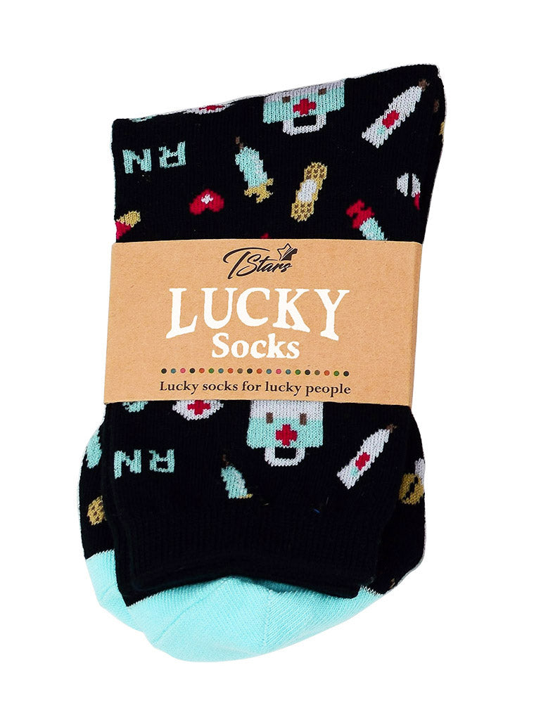 Nurse Socks, Meds Crew Socks, Women's Novelty Socks Graduation Gift for Nurses