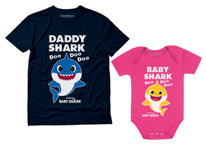 Matching Baby Shark Shirts for Daddy Baby Set for Father and Baby Outfits Gift