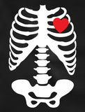 Baby Skeleton X-Ray Heart - Easy Halloween Costume Baby Bodysuit