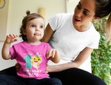 1st Birthday Baby Shark Shirt One Year Old Birthday Boy Girl Infant Kids T-Shirt