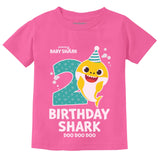 2nd Birthday Baby Shark Shirt 2 Year Old Birthday Boy Girl Toddler Kids T-Shirt