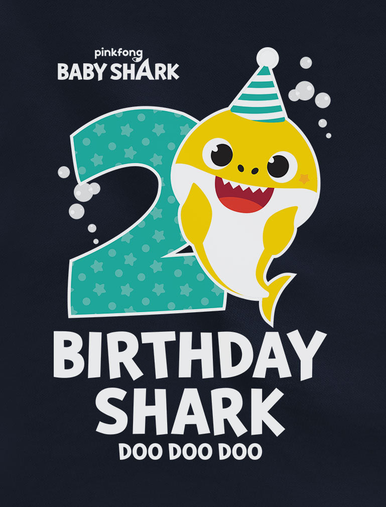 2nd Birthday Baby Shark Shirt 2 Year Old Birthday Boy Girl Toddler Kids T-Shirt