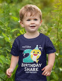 2nd Birthday Baby Shark Shirt 2 Year Old Birthday Boy Girl Toddler Kids T-Shirt