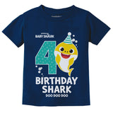 4th Birthday Baby Shark Shirt 4 Year Old Birthday Boy Girl Toddler Kids T-Shirt