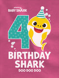 4th Birthday Baby Shark Shirt 4 Year Old Birthday Boy Girl Toddler Kids T-Shirt