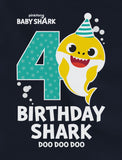 4th Birthday Baby Shark Shirt 4 Year Old Birthday Boy Girl Toddler Kids T-Shirt