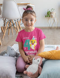4th Birthday Baby Shark Shirt 4 Year Old Birthday Boy Girl Toddler Kids T-Shirt
