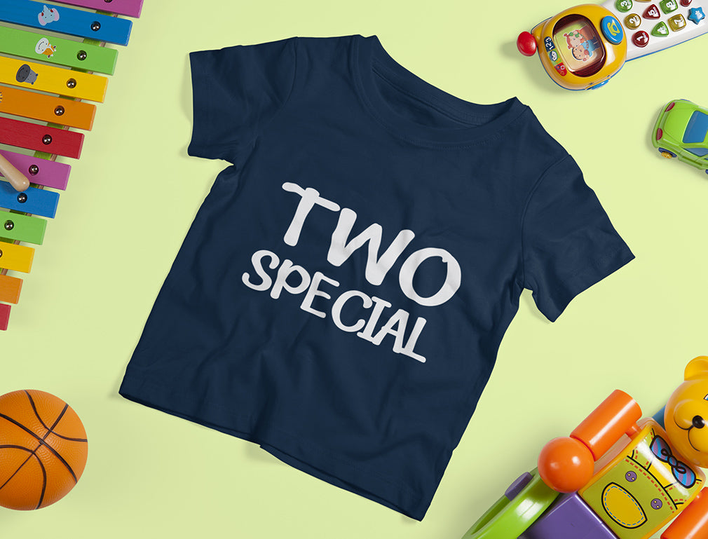 2 year old birthday shirt boy 2nd birthday two special Toddler Kids T-Shirt