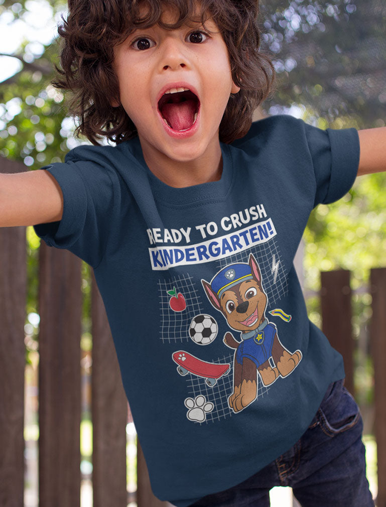 Chase Ready To Crush Kindergarten Back To School Toddler Kids T-Shirt