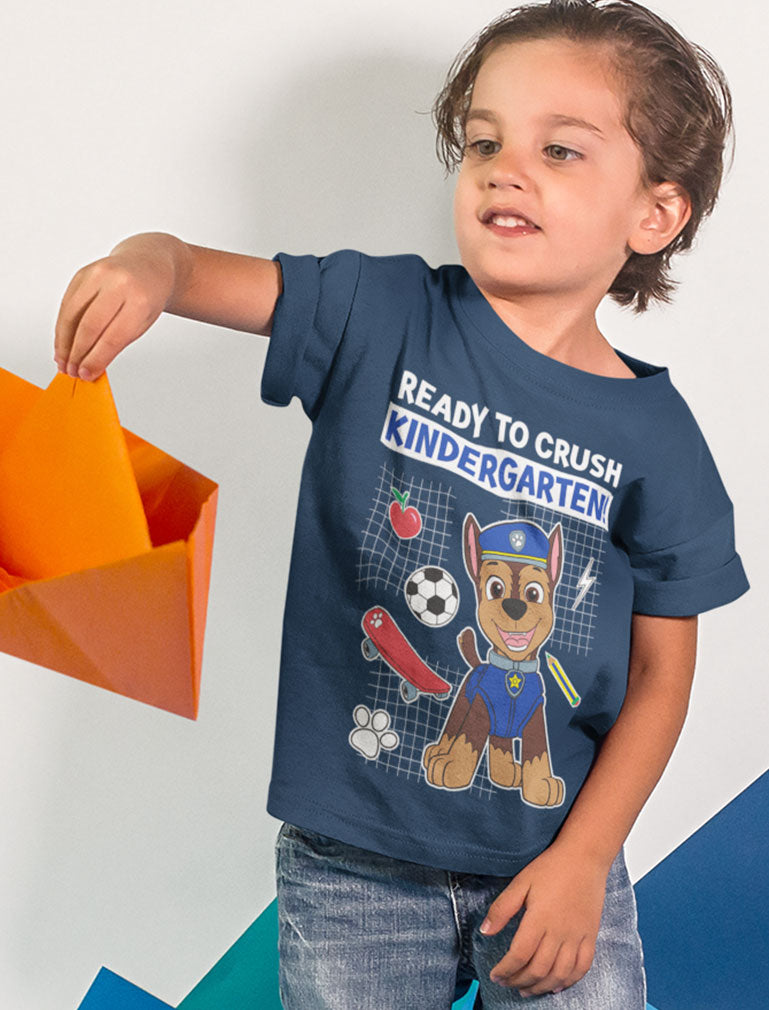Chase Ready To Crush Kindergarten Back To School Toddler Kids T-Shirt