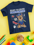 Chase Ready To Crush Kindergarten Back To School Toddler Kids T-Shirt 