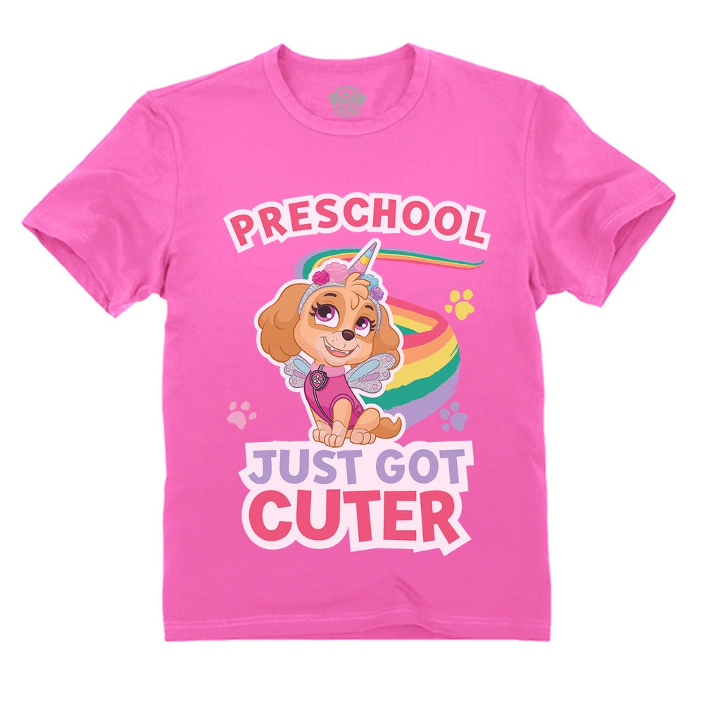 Paw Patrol Preschool Shirt for Girls Just Got Cuter Sky Toddler Kids T-Shirt
