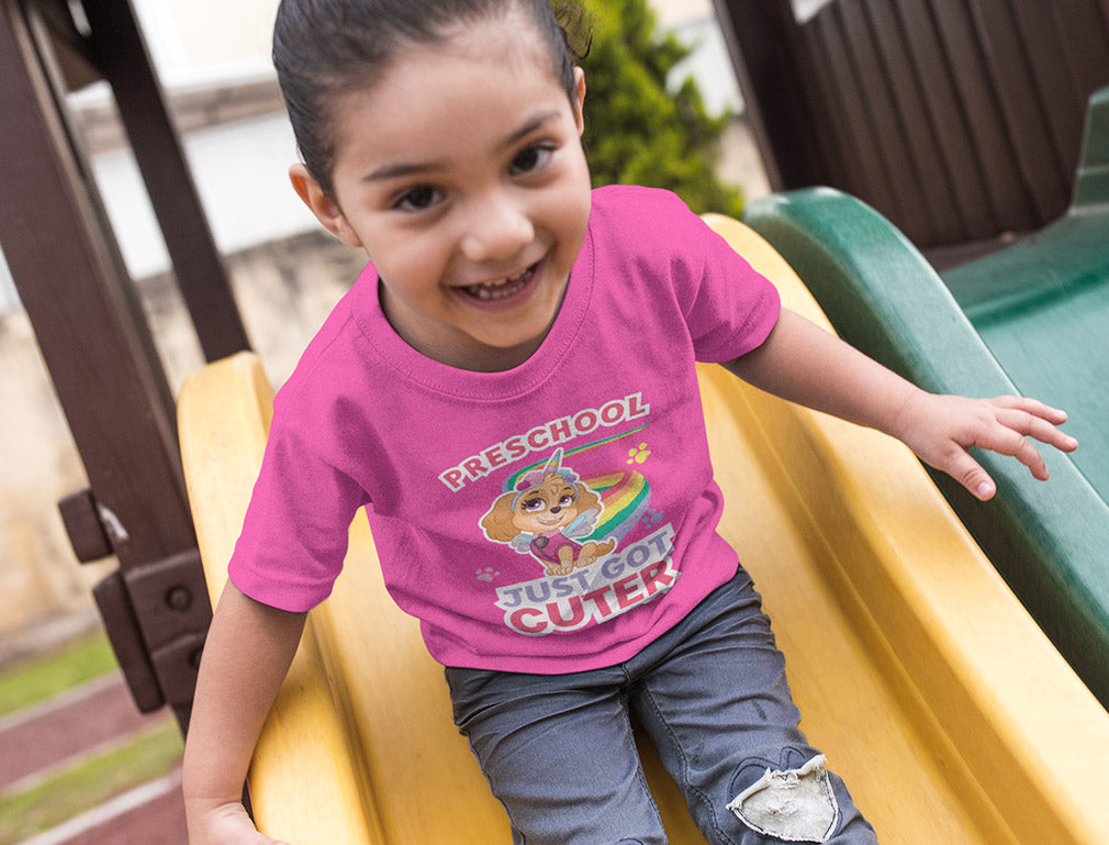 Paw Patrol Preschool Shirt for Girls Just Got Cuter Sky Toddler Kids T-Shirt