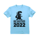 Gift for Big Brother 2022 T-Rex Boys Toddler Kids T-Shirt