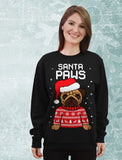 Santa Paws Pug Ugly Christmas Sweater Women Sweatshirt
