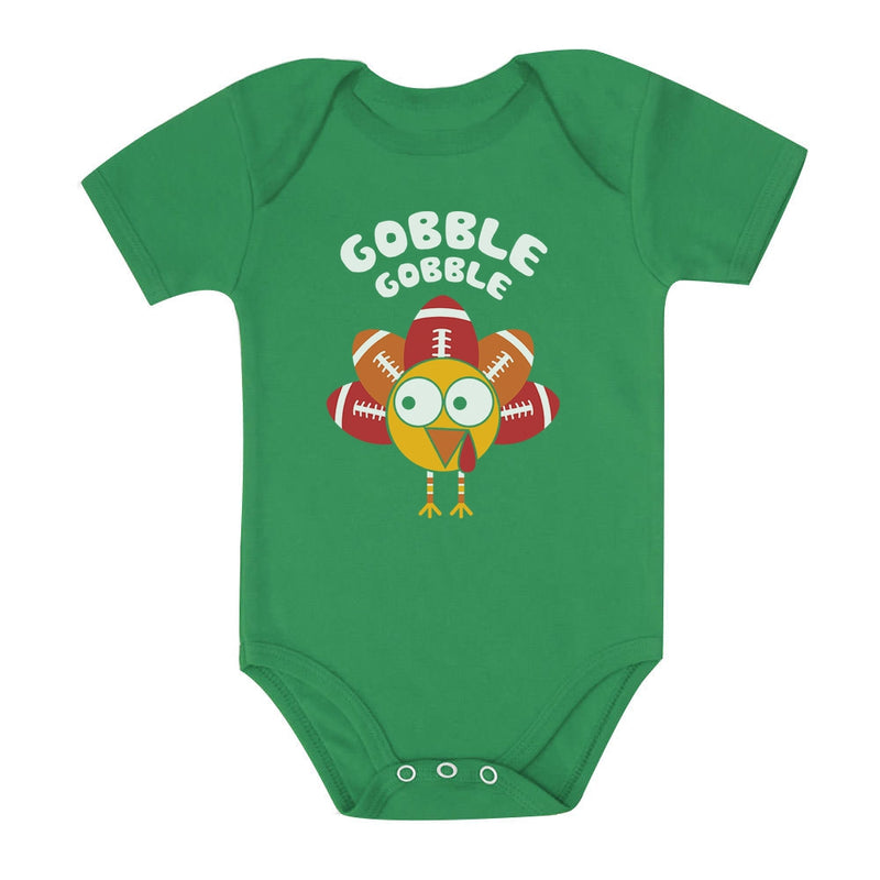 Little Turkey Thanksgiving Gobble Baby Bodysuit