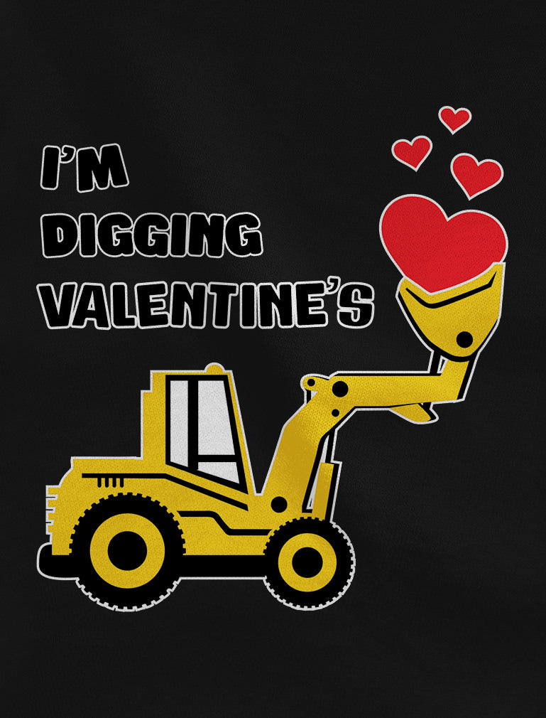 I'm Digging Valentine's Day Cute Tractor Toddler Kids Long sleeve T-Shirt
