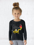 I'm Digging Valentine's Day Cute Tractor Toddler Kids Long sleeve T-Shirt