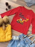 I'm Digging Valentine's Day Cute Tractor Toddler Kids Long sleeve T-Shirt