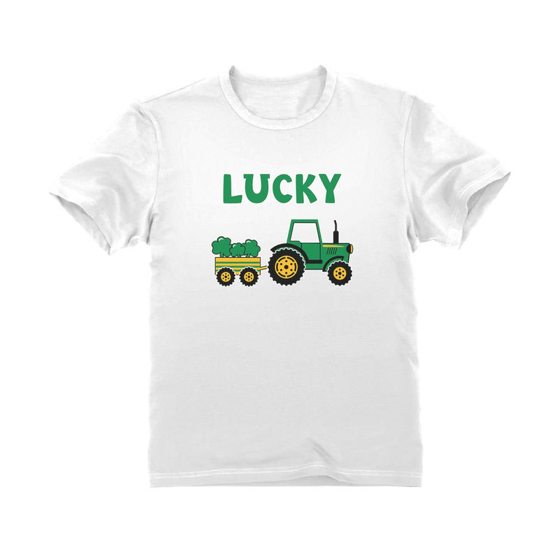 Lucky Clover Irish Tractor St. Patrick's Toddler Kids T-Shirt