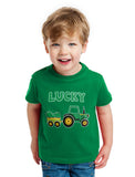 Lucky Clover Irish Tractor St. Patrick's Toddler Kids T-Shirt