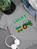 Lucky Clover Irish Tractor St. Patrick's Toddler Kids T-Shirt