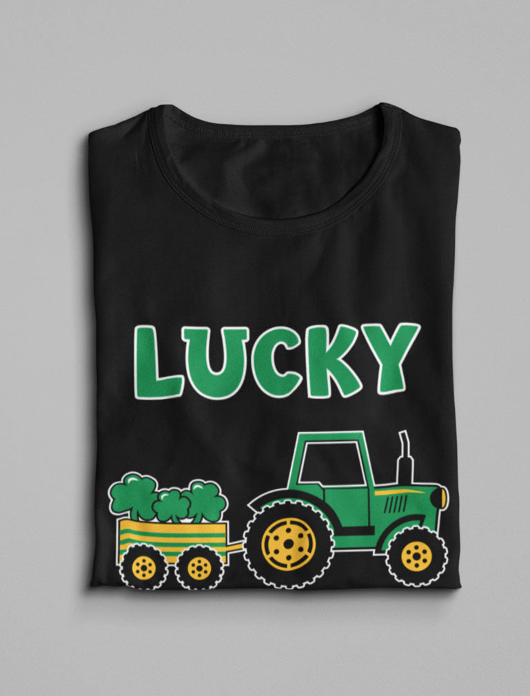 Lucky Clover Irish Tractor St. Patrick's Toddler Kids T-Shirt
