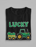Lucky Clover Irish Tractor St. Patrick's Toddler Kids T-Shirt 