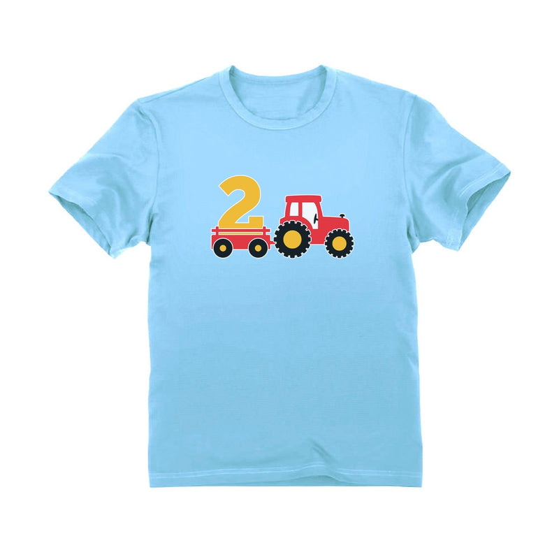 Birthday Tractor 2 Year Old Gift Toddler Kids T-Shirt