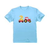 Birthday Tractor 2 Year Old Gift Toddler Kids T-Shirt 