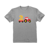 Birthday Tractor 2 Year Old Gift Toddler Kids T-Shirt