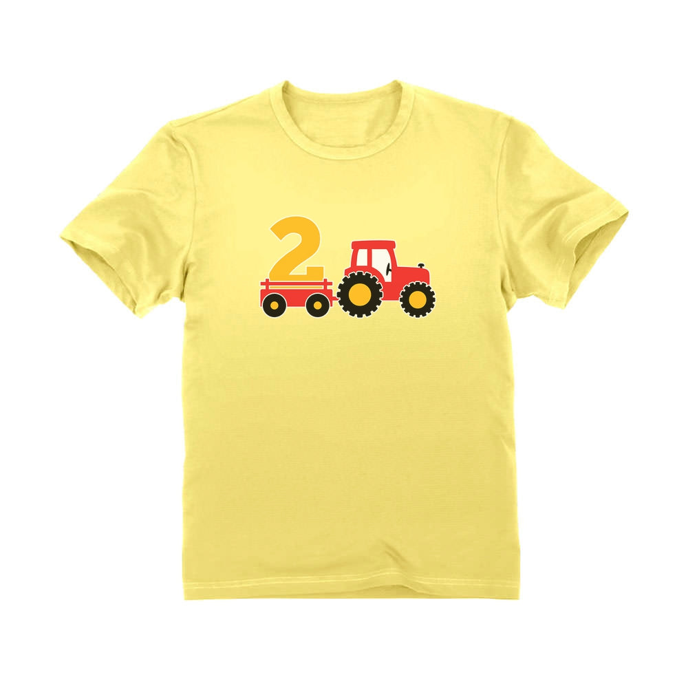 Birthday Tractor 2 Year Old Gift Toddler Kids T-Shirt
