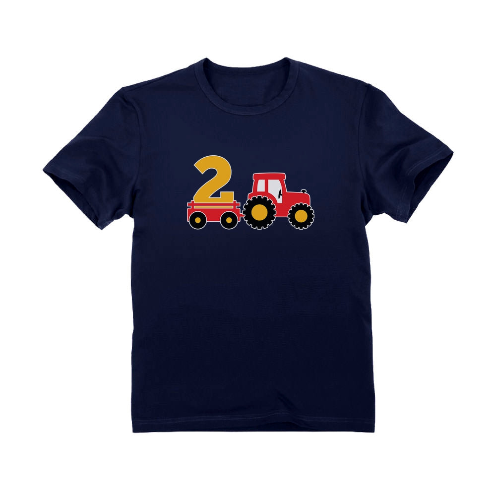Birthday Tractor 2 Year Old Gift Toddler Kids T-Shirt