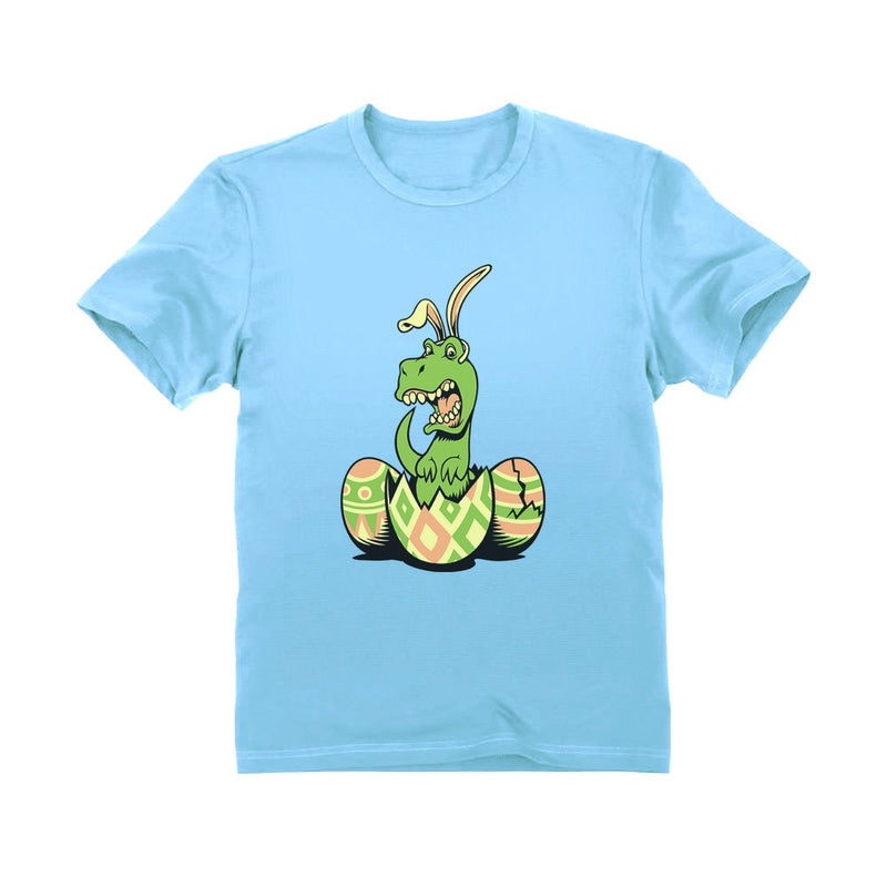 T-Rex Dinosaur With Bunny Ears Easter Egg Kids T-Shirt