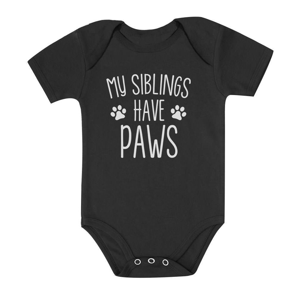 My Siblings Have Paws Baby Bodysuit