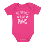 My Siblings Have Paws Baby Bodysuit
