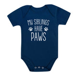 My Siblings Have Paws Baby Bodysuit
