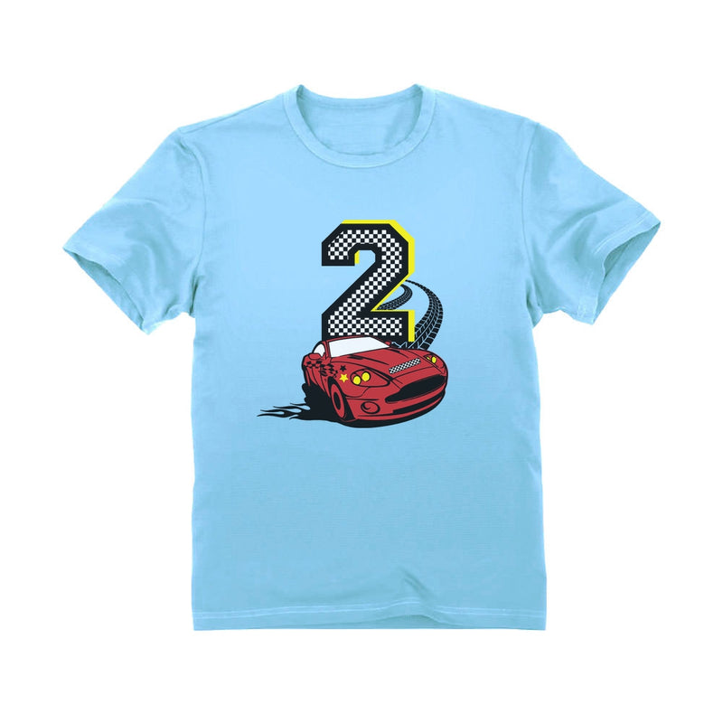 2nd Birthday Race Car Toddler Kids T-Shirt