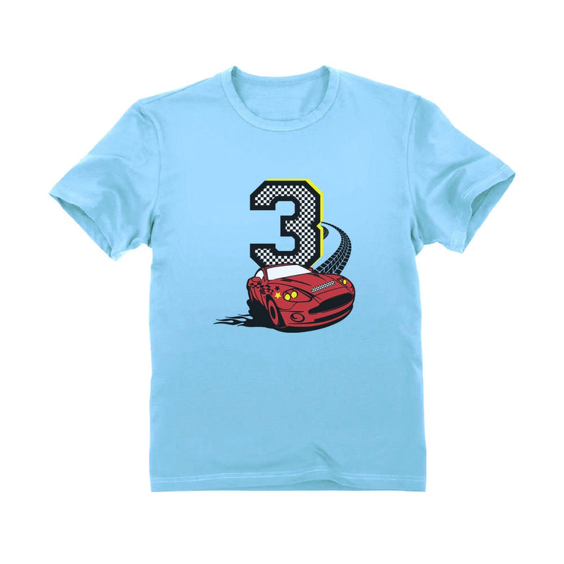 3rd Birthday Race Car Toddler Kids T-Shirt