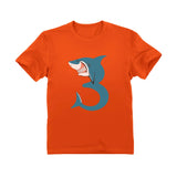 3rd Birthday Shark Three Year Old Toddler Kids T-Shirt