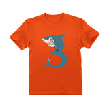 3rd Birthday Shark Three Year Old Toddler Kids T-Shirt 