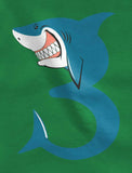 3rd Birthday Shark Three Year Old Toddler Kids T-Shirt