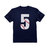 Baseball 5th Birthday Gift Five Year old Toddler Kids T-Shirt
