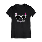Easter Bunny - Cool Glasses Rabbit Face Youth Kids Girls' Fitted T-Shirt