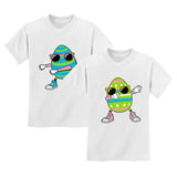 Flossing and Dabbing Easter Egg - Cute Matching T-Shirts Set