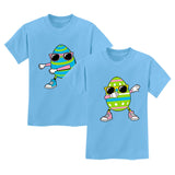 Flossing and Dabbing Easter Egg - Cute Matching T-Shirts Set