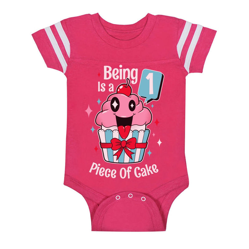 1st Birthday Cupcake Baby Jersey Bodysuit