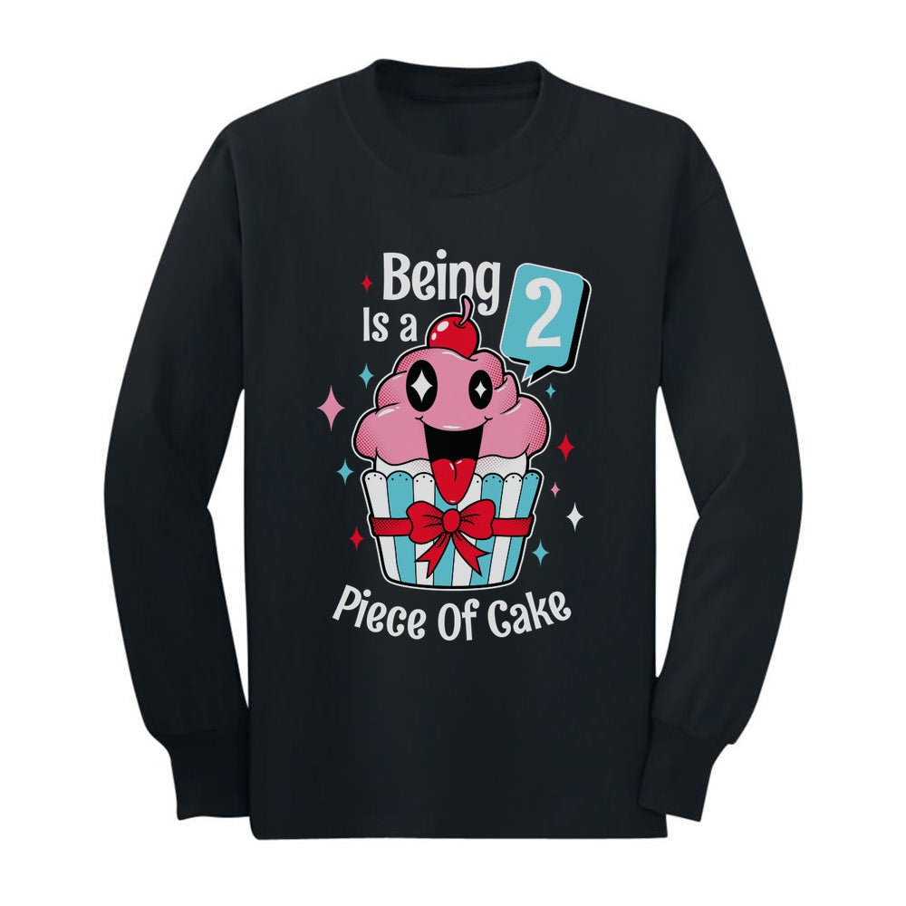 2 Year Old Girl 2nd Birthday Funny Toddler Long sleeve T-Shirt