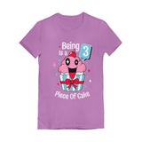 3 Year Old Girl 3rd Birthday Funny Cupcake Toddler Girls' Fitted T-Shirt
